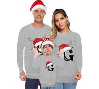 Générique Ensemble de Noël 2025 pour Papa et Homme Pull de Noël Moche Ensemble Familial Col Rond Sweat à Manches Longues Sweat imprimé deNoel Mode Parents-Enfants Vetements-Enfant