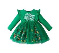 Générique Ensemble de Noël pour Bébé Fille 0-24 Mois, BéBéS Filles Ma PremièRe Robe De NoëL Habit Pere Noel Robe Noel Fille 12 Ans Filles | Longues Princesse avec Bandeau Tenue séance Photo Costume