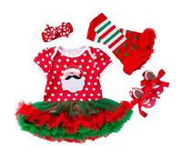 Générique Ensemble de Noël pour Bébé Fille 0-24 Mois, BéBéS Filles NoëL Tutu Jolie Robe à Manches Longues Tenues Habit Pere Noel Robe Noel Fille 2 Ans Rouge | pour Bébé Vêtement 6 Mois-6 Ans