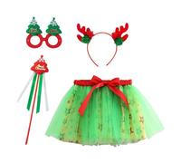 Générique Ensemble de Noël pour Bébé Fille 0-24 Mois, BéBéS Filles NoëL Tutu Jolie Robe à Manches Longues Tenues Ensemble De Bandeaux My 1St Christmas Bodysuit Tenue Fille | VêTements Chaud