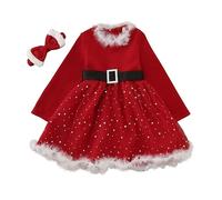 Générique Ensemble de Noël pour Bébé Fille 0-24 Mois, Tenue De Noel Bebe Fille Robe NoëL Enfant Robe Noel 2 Ans | Enfant Bébés Filles C'est Mon 1er / 2ème Anniversaire Princesse