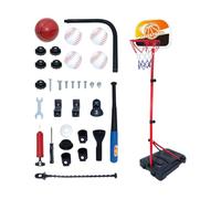 Générique Ensemble De Panier De Baske pour - Jeu 4 en 1 À Hauteur Réglable, But De Sport Portable, Ensemble De Jeu D'activités Amusantes | Kit De Balle Durable pour Garçons Filles Adolescents, Sal