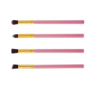 Générique Ensemble de Pinceaux de Maquillage Yeux 4pcs, Poils en Nylon Doux, Manche en Bois, pour Appliquer Poudre et Fond de Teint, pour Maquillage Quotidien et Voyage