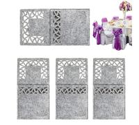 Générique Ensemble de porte-couverts de Noël, sac de couteau et fourchette de Noël , sac de couverts de pour décorations de table de fête de de mariage rustique 20x10cm