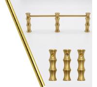 Générique Ensemble de Protection d'étagère décorative Anti-Chute, en Alliage d'aluminium, pour étagères de bibliothèque (Style B-Or, 86,4 cm)