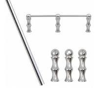Générique Ensemble de Protection d'étagère décorative Anti-Chute, en Alliage d'aluminium, pour étagères de bibliothèque (Style A - Argent, 55,9 cm)