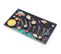 Générique Ensemble De Puzzle En Bois Du Système Solaire - Jouet De Planche Planétaire De 30 Cm, Modèle D'apprentissage Des Planètes Amovibles, Puzzle Spatial Éducatif | Jouet Scientifique STEM Pour E