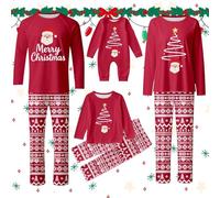 Générique Ensemble De Pyjama Famille Hiver Printemps éTé Automne Pyjama De Noel Famille Chic Imprimé Mignon Ensemble Homme Fille Femme BéBé Garçon Confortable Maison (B-Watermelon Red, 10-11 ans)