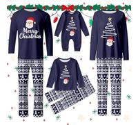 Générique Ensemble De Pyjama Famille Hiver Printemps éTé Automne Pyjama De Noel Famille Chic Imprimé Mignon Ensemble Homme Fille Femme BéBé Garçon Confortable Maison (B-Navy, 1-2 ans)
