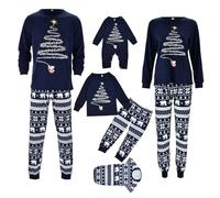 Générique Ensemble de Pyjama Noël Famille Coton Pyjama de Noël à Manches Longues Vêtement de Nuit pour Fête Costume de Nuit pour Femme Homme Enfant Bébé Joyeux Christmas #34
