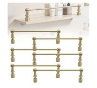 Générique Ensemble de Rails d'étagère en Laiton pour Armoire, Rail d'affichage réglable, Organisateur de décoration intérieure Facile à Installer (6 pièces, 91 cm)