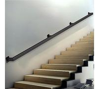 Générique Ensemble de Rampe d'escalier Personnalisable en Fer forgé - Rambarde Murale Noire Mate pour escaliers intérieurs et extérieurs - Conception Robuste en Tube carré (1800 mm)