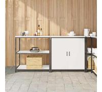 Générique Ensemble de Rangement Cuisine 2 pcs Blanc 180 x 50 x 92 cm,Meubles,Armoires & Meubles de Rangement,Meubles de cuisine-3392653
