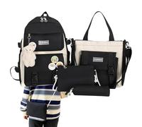 Générique Ensemble de Sac d'école pour Tout-Petit - Sac à Dos de Voyage 4 pièces avec étui à Crayons, Sac à bandoulière - Sac à Dos de Rangement pour Ordinateur Portable, téléphones, Livres