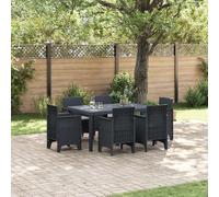 Générique Ensemble de Salle à Manger de Jardin de 7 Pièces avec Coussins Anthracite en Rattan Poly,Tables de Jardin,53.2KG-3378554