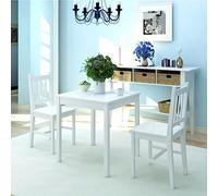 Générique Ensemble de Salle à Manger Trois pièces Pinède Blanc,Meubles,Ensembles de Meubles,Meubles de Salle à Manger,Blanc,18 KG,242955