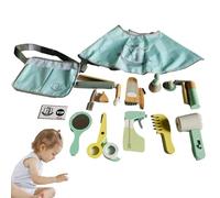 Générique Ensemble de Salon de beauté pour Filles - 18 Pcs Pretend Play Coiffeur Jouet Kit avec Sèche-Cheveux Fer à Friser | Kit de 3portable pour pour garçons, Filles, Cadeaux pour pour