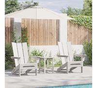 Générique Ensemble de Salon de Jardin 3 Pièces Blanc HDPE,Chaises de Jardin,38.92KG-3335822