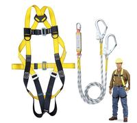 Générique Ensemble de Sécurité Antichute - Harnais de Sécurité Complet à 5 Points avec Longe 300cm, Idéal pour Alpinisme, Toiture et Escalade, pour Hommes et Femmes