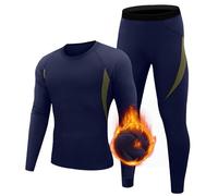 Générique Ensemble de sous Vetement Thermique Homme Chemise et Pantalon de Compression Léger et Chaud Quick Dry Sou Vetement Manches Longues pour Le Ski Course à Pied en Hiver