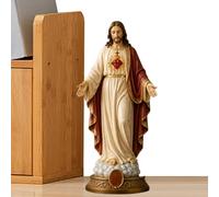 Générique Ensemble de Statues de la Vierge Marie et du Sacré-Cœur - Figurines religieuses catholiques de la Sainte Mère Madonna et Jésus, décoration d' de prière pour l'église à Domicile
