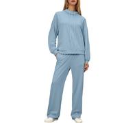 Générique Ensemble De Survêtement pour Femme,Sweat Capuche Pantalon Haut Manches Longues Femme Slim Fit Sets Gaine Sudation Sweatpants Couleur Unie Loungewear Style Coréen Décontracté Automne 2025