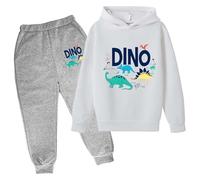 Générique Ensemble de Sweat à Capuche garçon pour Saison Automne Hiver vêtement décontracté Confortable avec Design imprimé Tendance Ensemble Sweat Enfant Dinosaure