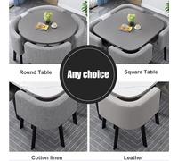 Générique Ensemble De Table à Manger Ronde De Table De Cuisine De RéCeption Et Chaises Ensemble avec Chaises Table De ConféRence Moderne Et 4 Chaises Combinaison Table,15,80cm*73cm