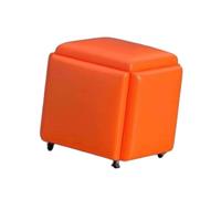 Générique Ensemble de tabourets empilables Polyvalents, Tabouret Ottoman gigogne de 5, siège de vanité Peu encombrant, for Chambre à Coucher, Salon, Bureau, Balcon(Color 5,35x35x35cm)