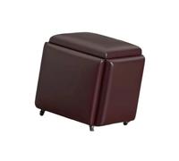 Générique Ensemble de tabourets empilables Polyvalents, Tabouret Ottoman gigogne de 5, siège de vanité Peu encombrant, for Chambre à Coucher, Salon, Bureau, Balcon(Color 6,35x35x35cm)