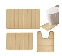 Générique Ensemble De Tapis De Bain - Velours Corail Épais Absorbant l'eau 3 Pièces | Tapis De Toilette D'entrée De Salle De Bain | De Sol Antidérapants Doux pour Restaurants, Gymnases, Salons De Co