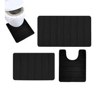 Générique Ensemble De Tapis De Bain - Velours Corail Épais Absorbant l'eau 3 Pièces | Tapis De Toilette D'entrée De Salle De Bain | De Sol Antidérapants Doux pour Restaurants, Gymnases, Salons De Co