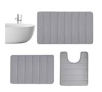 Générique Ensemble De Tapis De Bain - Velours Corail Épais Absorbant l'eau 3 Pièces | Tapis De Toilette D'entrée De Salle De Bain | De Sol Antidérapants Doux pour Restaurants, Gymnases, Salons De Co