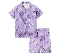 Générique Ensemble de Tenues de Maison peintes à l'œuf de Pâques pour Enfants avec Pyjamas colorés Que Les Filles Peuvent Jouer et Porter au Quotidien (Purple, 4-5 Years)
