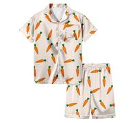Générique Ensemble de Tenues de Maison peintes à l'œuf de Pâques pour Enfants avec Pyjamas colorés Que Les Filles Peuvent Jouer et Porter au Quotidien (White, 3-4 Years)