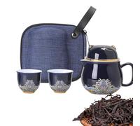 Générique Ensemble de théière avec passoire à thé, ensemble de théière en céramique, Ensemble de portable de tasses à thé en céramique Cat, Service à résistant aux chocs, tasses à en po
