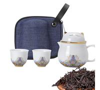 Générique Ensemble de théière en céramique, ensemble de théière avec passoire à thé - Ensemble de en céramique, ensemble de tasses à thé portables en forme de chat,Service à en porcelaine avec pass