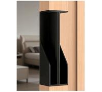 Générique Ensemble de traction de porte de poche et de traction de bord, quincaillerie de porte, poignée de porte coulissante encastrée, poignées de doigt affleurantes(Black,Length32cm)