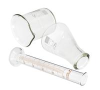 Générique Ensemble de Verrerie de Laboratoire en Verre 50 Ml - Bécher Gradué Fiole Conique à Large Ouverture Cylindre Gradué - Kit de Chimie Scientifique pour Adultes et Étudiants Outils