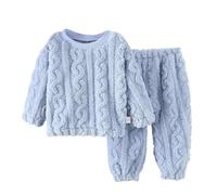 Générique Ensemble de Vêtement Enfant Pyjama Garçon Hiver Flanelle Douce Tenue Nuit Confortable Pantalon Manches Longues Vêtement Bébé Polaire Chaude Ensemble Froid Dormir