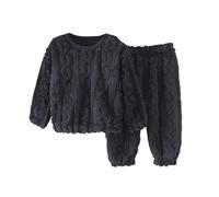 Générique Ensemble de Vêtement Enfant Pyjama Garçon Hiver Flanelle Douce Tenue Nuit Confortable Pantalon Manches Longues Vêtement Bébé Polaire Chaude Ensemble Froid Dormir