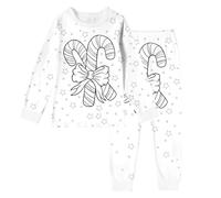 Générique Ensemble de Vêtement pour Enfant Ensemble de Pyjamas créatif à colorier pour Enfants vêtements d'intérieur Uniques Tenue Confortable Loisirs Jeu éducatif garçons Filles activité familiale