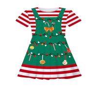 Générique Ensemble de vêtements de Noël, Costume Noel Bebe Ensemble Bandeaux NoëL Robe à Manches Longues pour BéBé Robe | Enfant Bébés Filles C'est Mon 1er / 2ème Anniversaire Princesse
