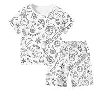 Générique Ensemble de vêtements d'intérieur créatif pour Enfants Pantalon à Personnaliser avec activité ludique de coloriage garçons et Filles (White, 12-13 Years)