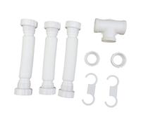 Générique Ensemble de Vidange Double pour évier, Flexible, Facilement Amovible et Extensible pour Les Systèmes D'évacuation Des Déchets, T Type