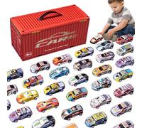 Générique Ensemble de Voitures Miniatures pour, Ensemble de Jeu de Voitures en boîte - Mini Jouets pour | Modèle de Course Petites, 48 pièces véhicules de Course, Mini Jouets,