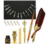 Générique Ensemble d'encre pour stylo calligraphie plume | Kit stylo plume calligraphie vintage | Kit de timbres de sceau de amélioré avec pointes de rechange, de Vintage Signature Pen Set cadeau