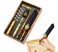 Générique Ensemble d'encre pour stylo plume | Ensemble d'encre pour stylo plume de stylos de calligraphie | Kit de timbres de sceau de amélioré avec pointes de rechange, de Vintage Signature Pen