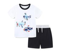 Générique Ensemble deux pièces pour garçon manches courtes col du cou imprimé nouvelle tenue estivale confortable et tendance