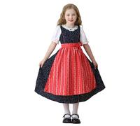 Générique Ensemble Dirndl avec Tablier pour Fille, Halloween Party Déguisement Tenue Carnaval Costume Traditionnel Oktoberfest De Serveuse Allemande Bavaroise Fête La Bière Robes Traditionnelles |